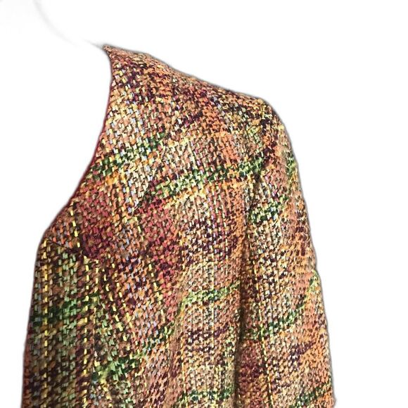 Coldwater Creek Blazer Women’s Size 12 Multi-Colored Tweed 3/4 Sleeve - Picture 6 of 8